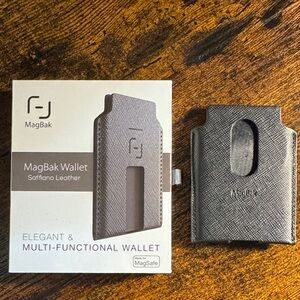 MagBak wallet Saffiano Leather Wallet for MagSafe